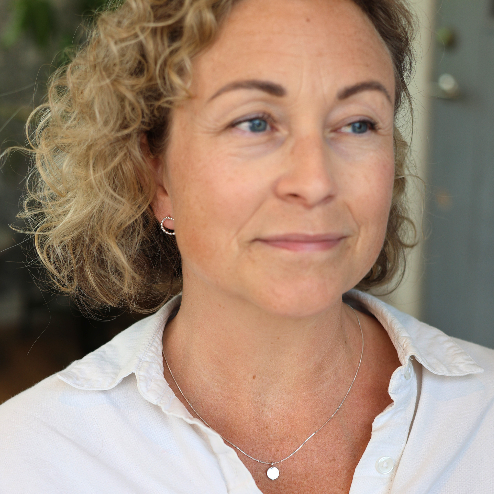 Pärltråd cirklar - Silverörhängen
