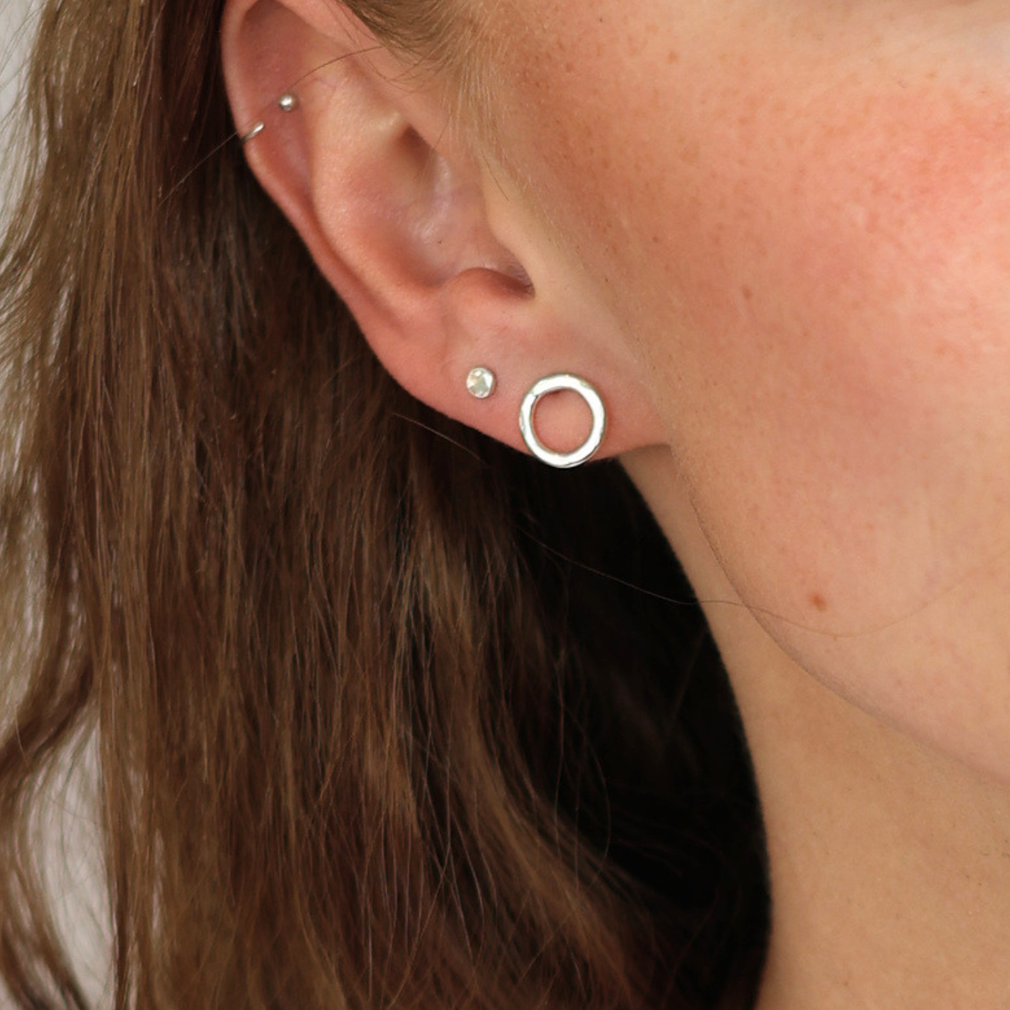 Hamrade plattor 3mm - Silverörhängen