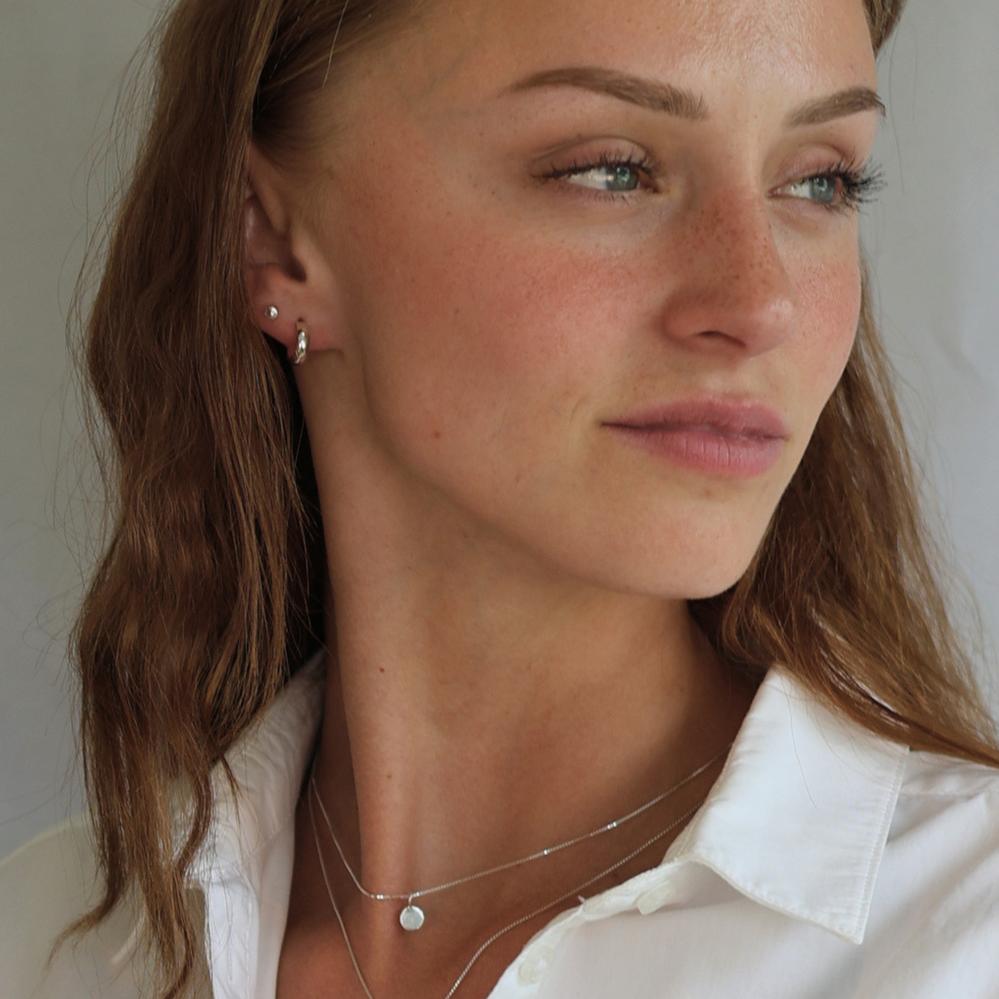 Hoops liten 1 cm - Silverörhängen
