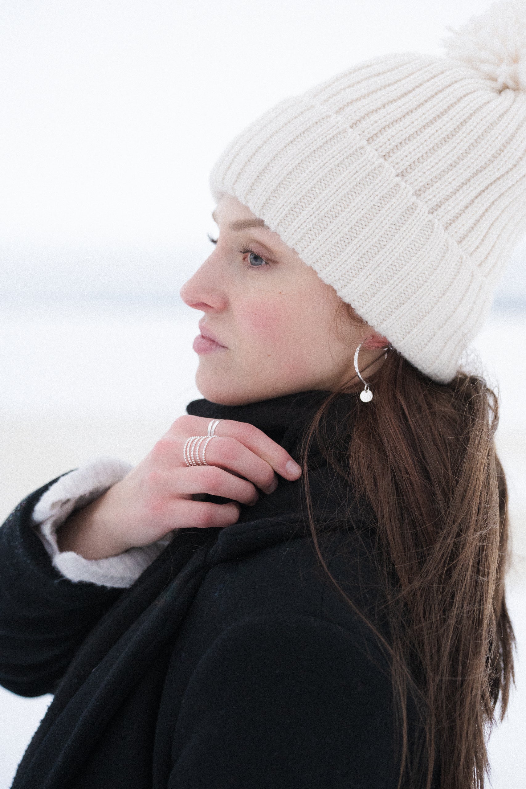 Hamrade ringar med hänge, 3 cm